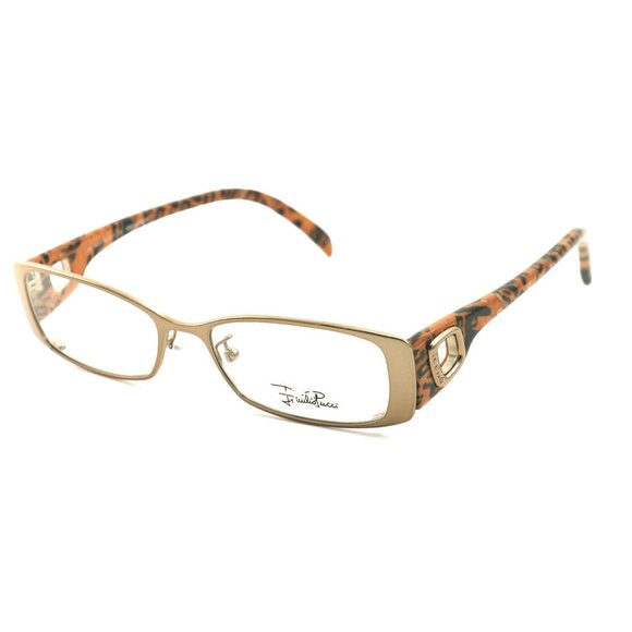 Sunglasses for bold, colourful and modern style Emilio Pucci Rectangle Women Gold/Brown Fr…